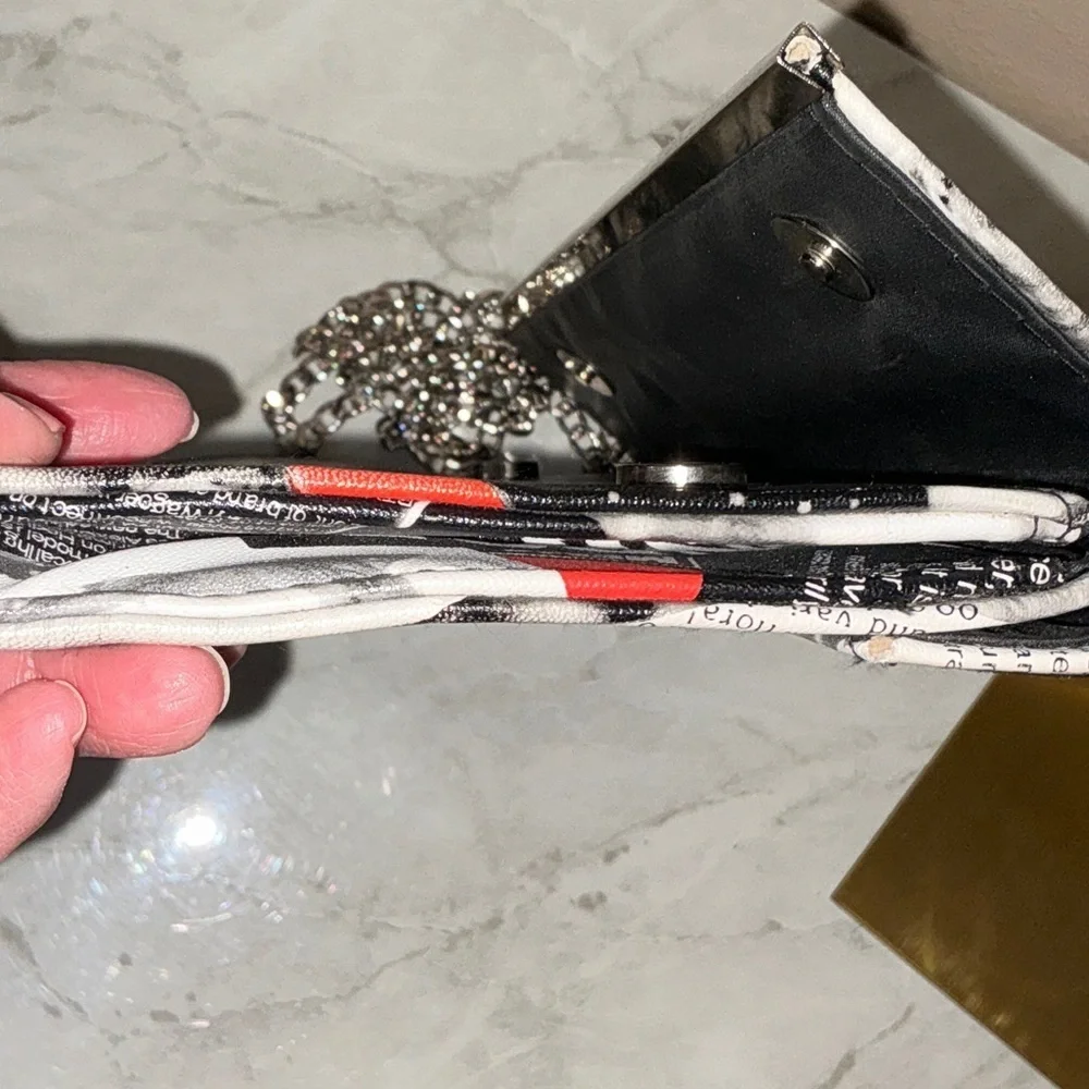 Marilyn Monroe Stylish Black and White Newspaper Clutch Bag.